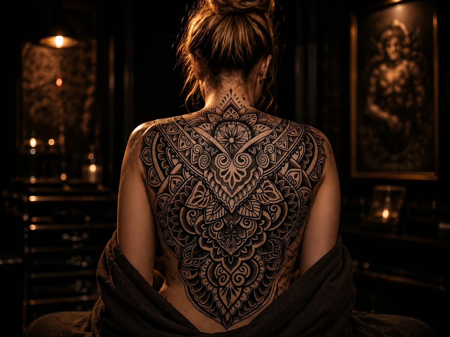 Close detail of premium tattoo execution in a controlled Bloodline studio session across Asia